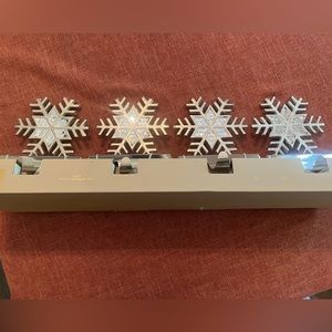 New in box snowflake stocking holders